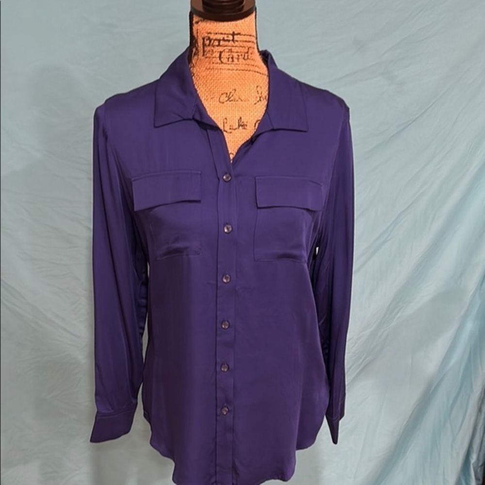 Chico's Purple Casual Button Down Shirt